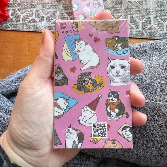 Cute Pink Cat-Themed Meme Cards - Picture 2 of 3